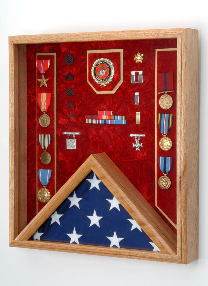 Military Flag & Medal Shadow Boxes - Www.militaryawardscases.com