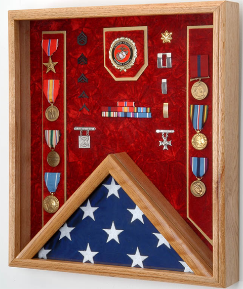 Military medal and awards display case #45
